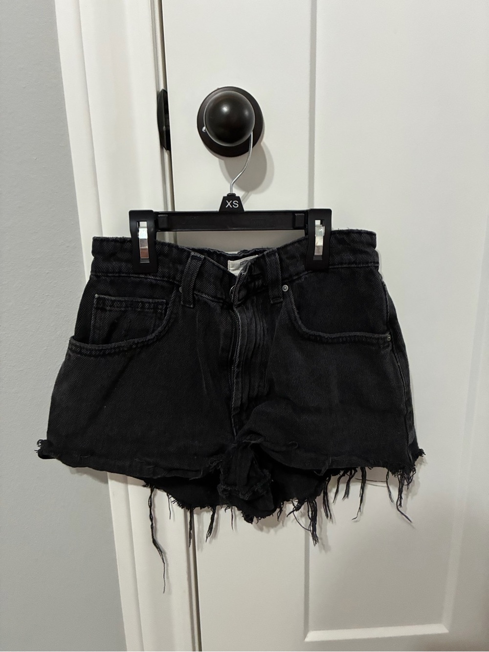 Cotton On Black Distressed Denim Shorts